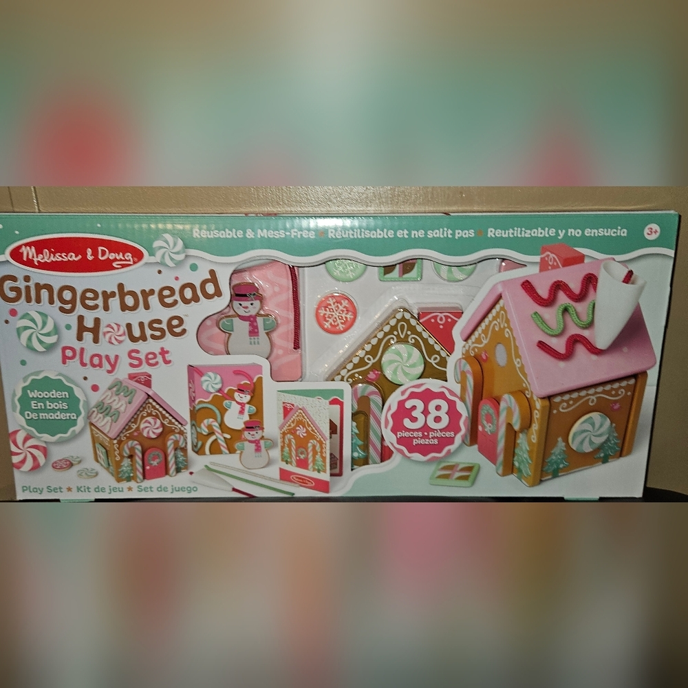 Melissa And Doug Gingerbread House Playset Holiday Christmas